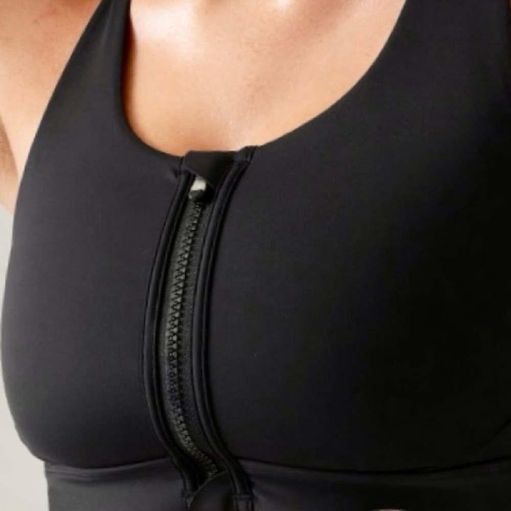ATHLETA EMPOWER II ZIP FRONT DAILY SPORTS BRA IN POWERVITA™ A-C